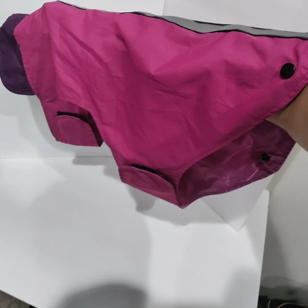 Top paw purple pink dog rain jacket